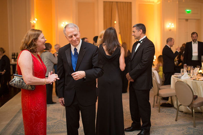 President-Elect Sterk and President Wagner talk together during the gala.